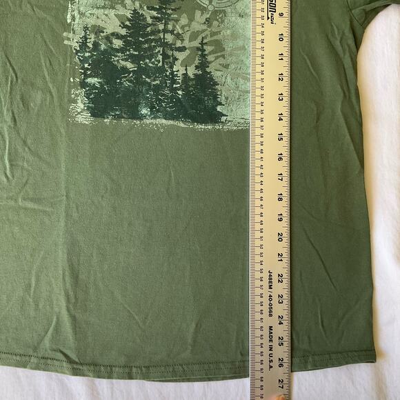 EC Men’s Short Sleeve T-shirt size M, Green, Forest Print - Picture 4 of 7